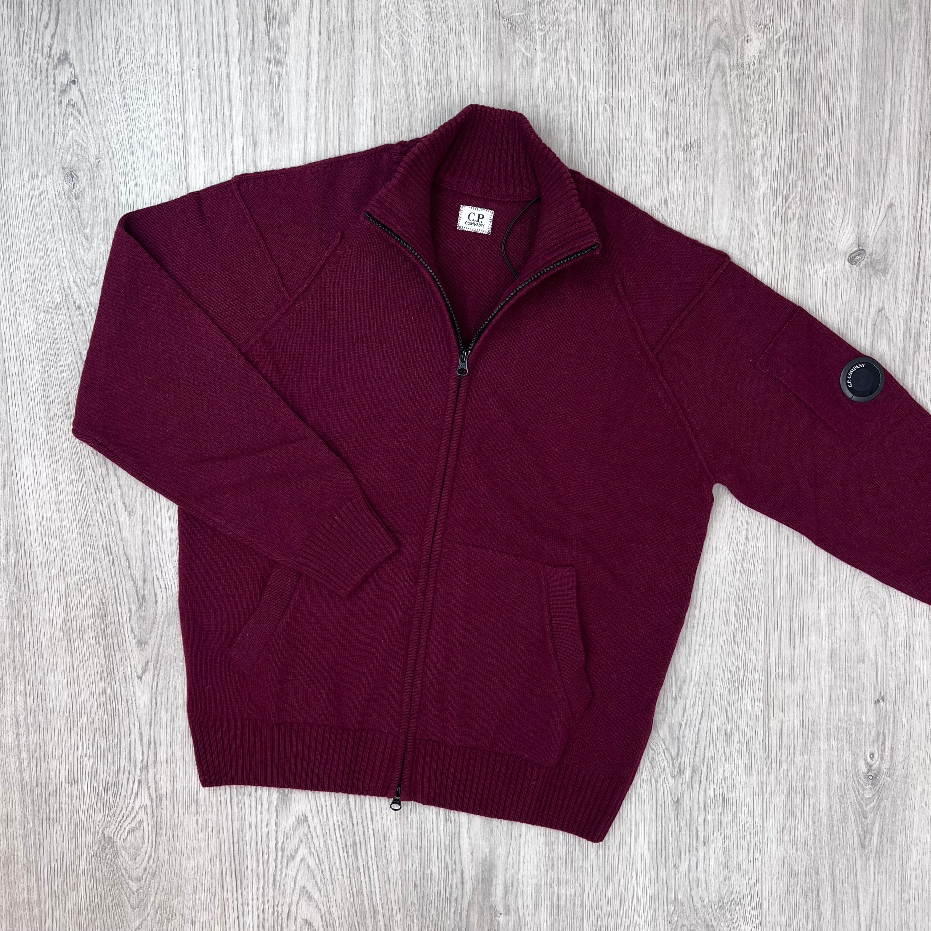 CP Company | Men's Knit Zip Sweatshirt | Andorra Red