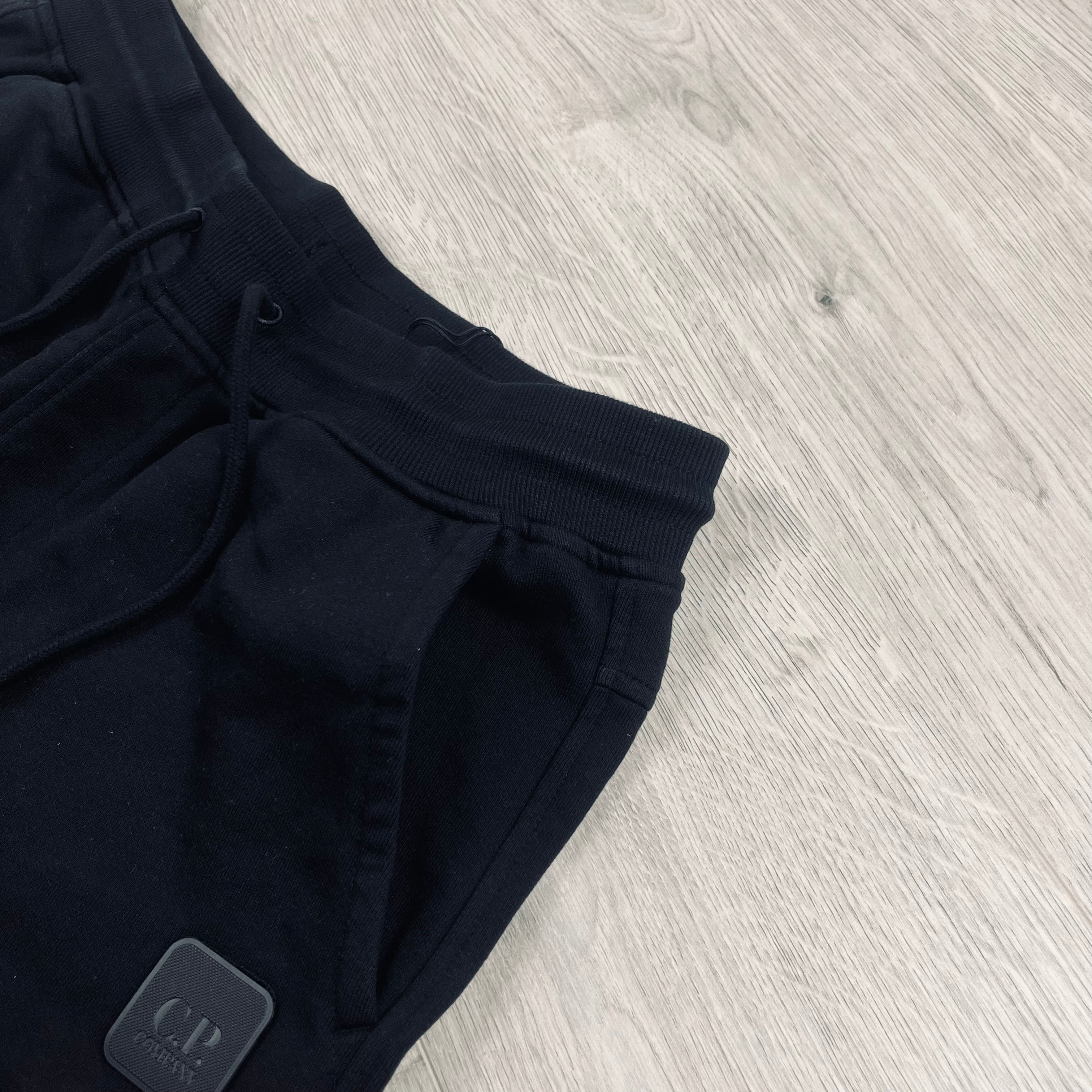 CP Company Metropolis Series Jersey Shorts in Black. On sale at Open Attire.