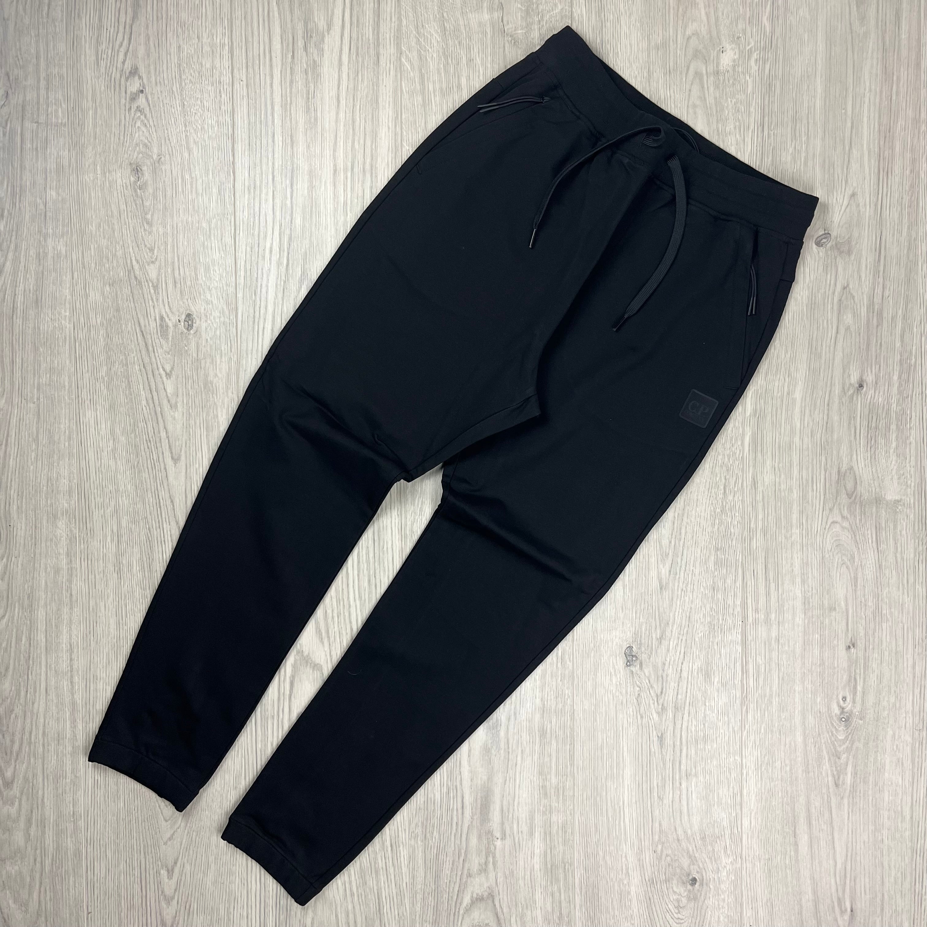 CP Company Metropolis Series Stretch Fleece Sweatpants in Black. On sale at Open Attire.