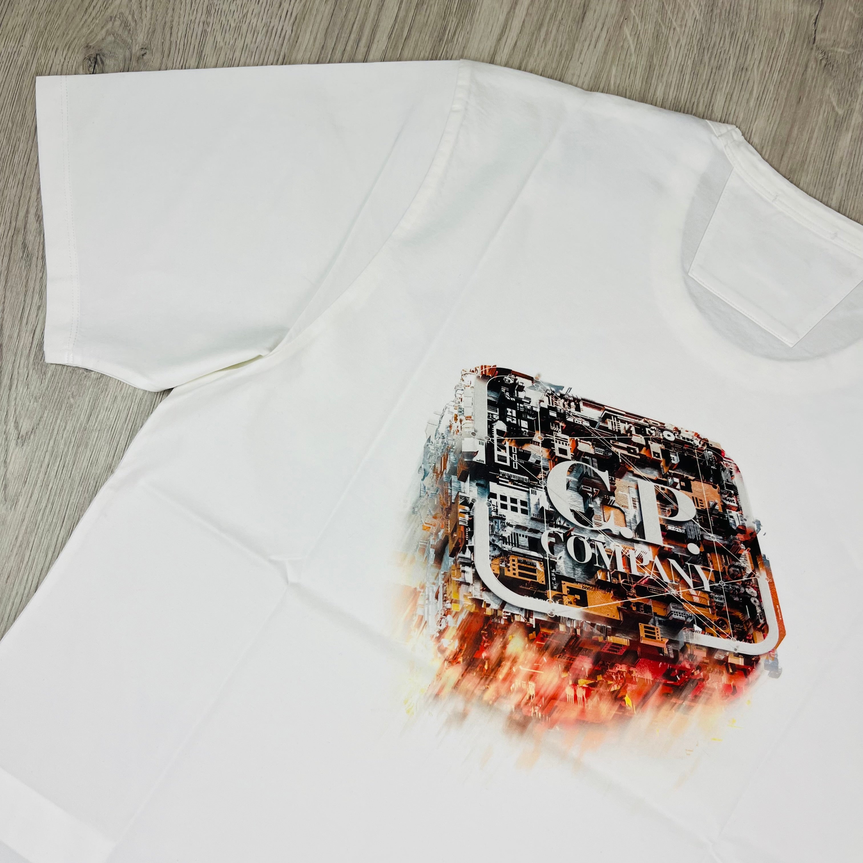 CP Company | Men's Metropolis T-Shirt | Gauze White | Outlet Sale
