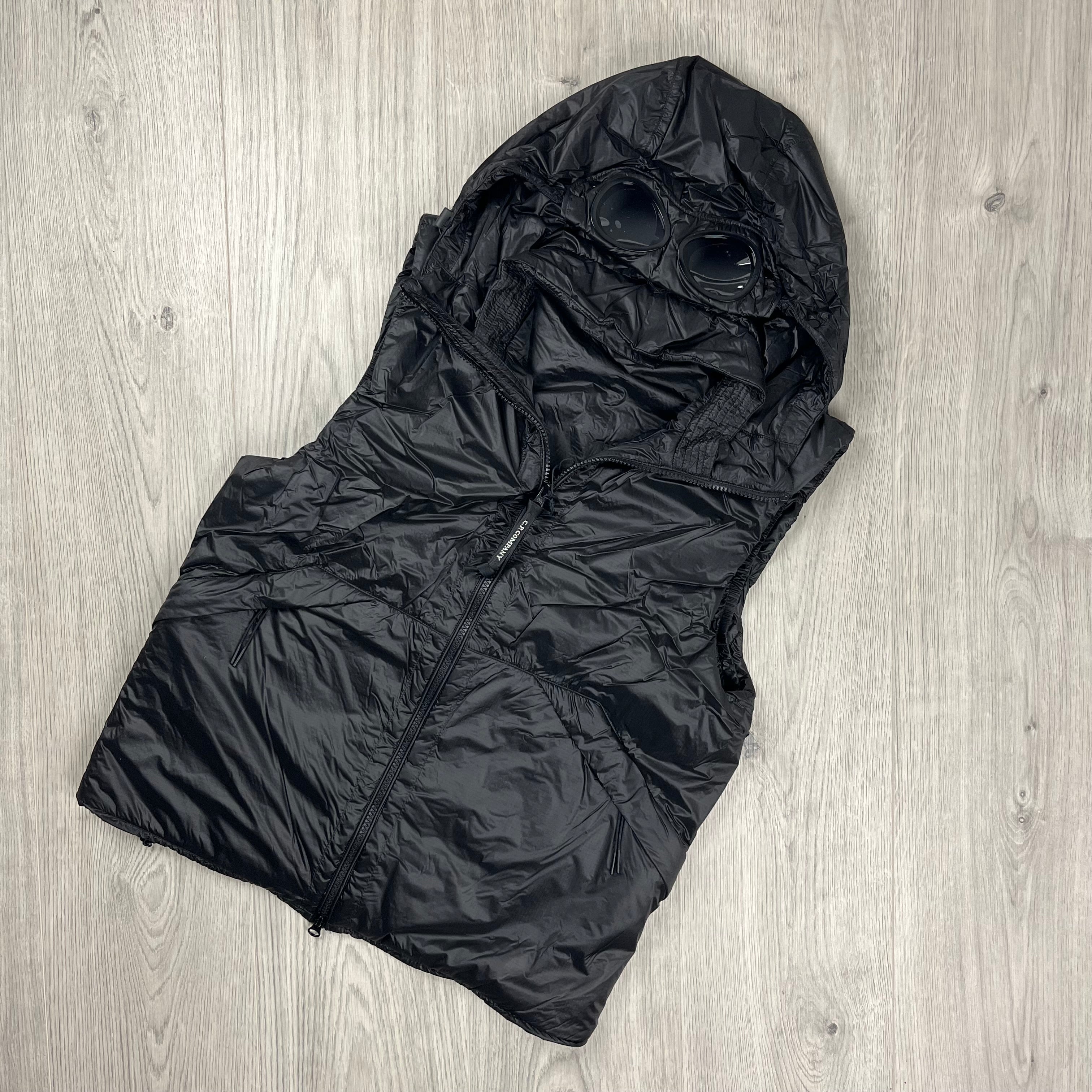 Men's CP Company Nada Shell Gilet in Black. On sale at Open Attire.