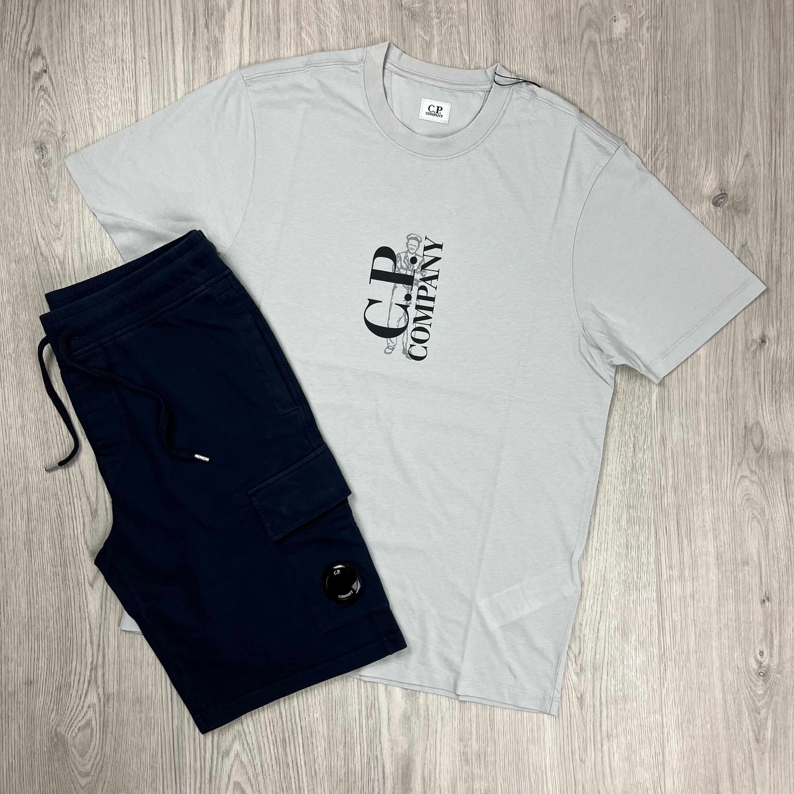 CP Company Set in Blue Fox/Total Eclipse. On sale at Open Attire.