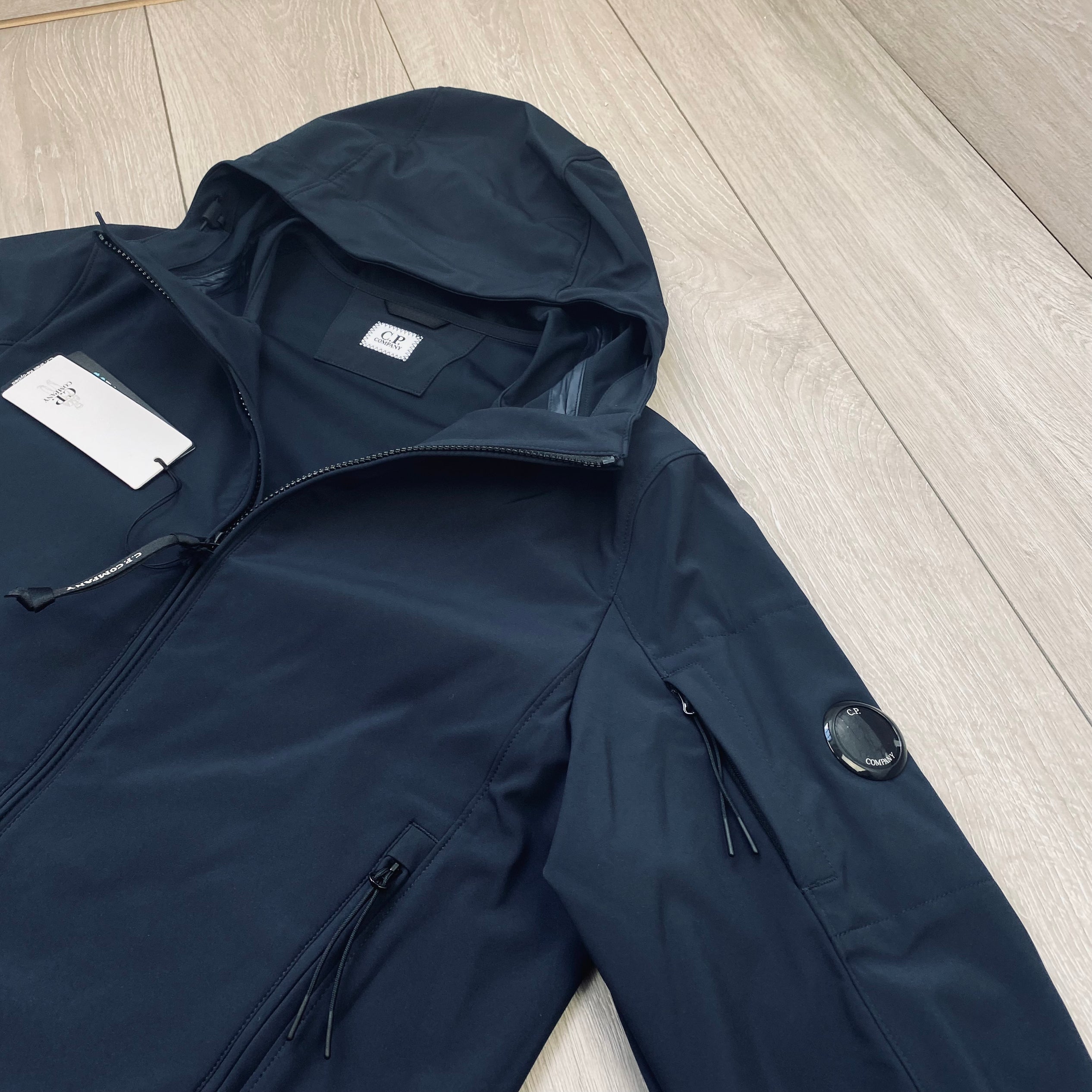 CP Company Shell-R Jacket in Total Eclipse Navy Blue. On sale at Open Attire.