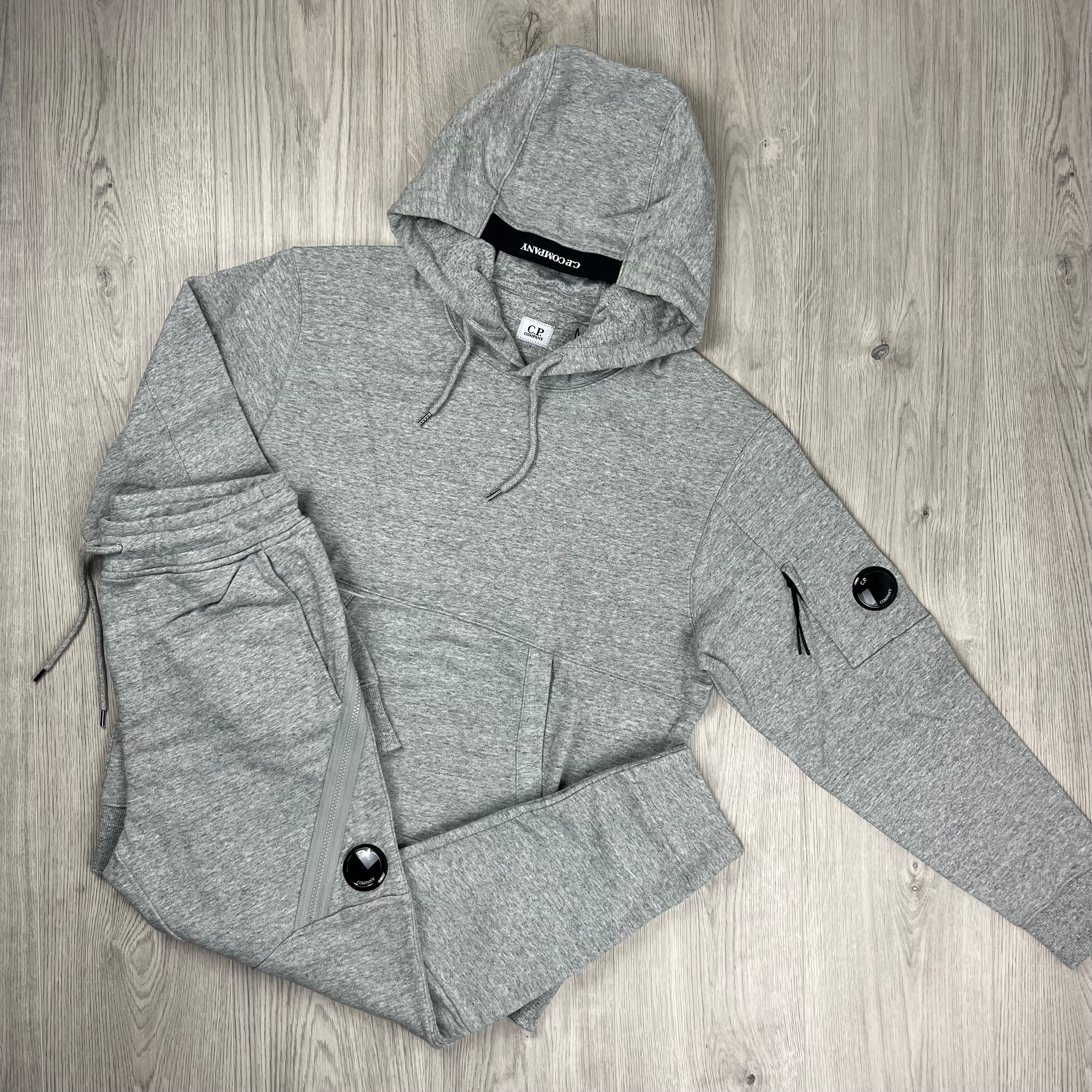 CP Company Tracksuit in Greystone Melange. On sale at Open Attire.