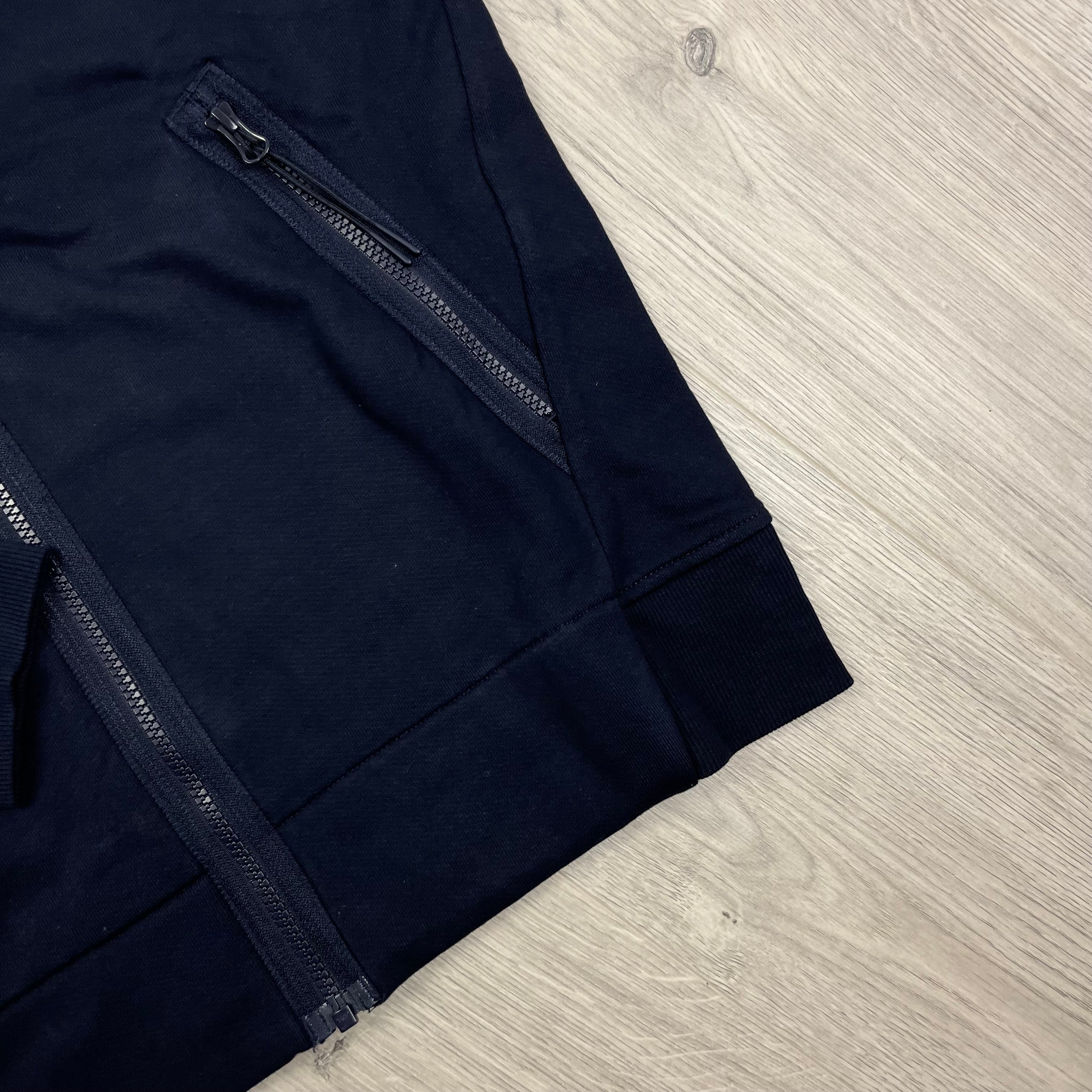 CP Company | Men's Raised Fleece Zip Hoodie | Navy | Outlet Sale
