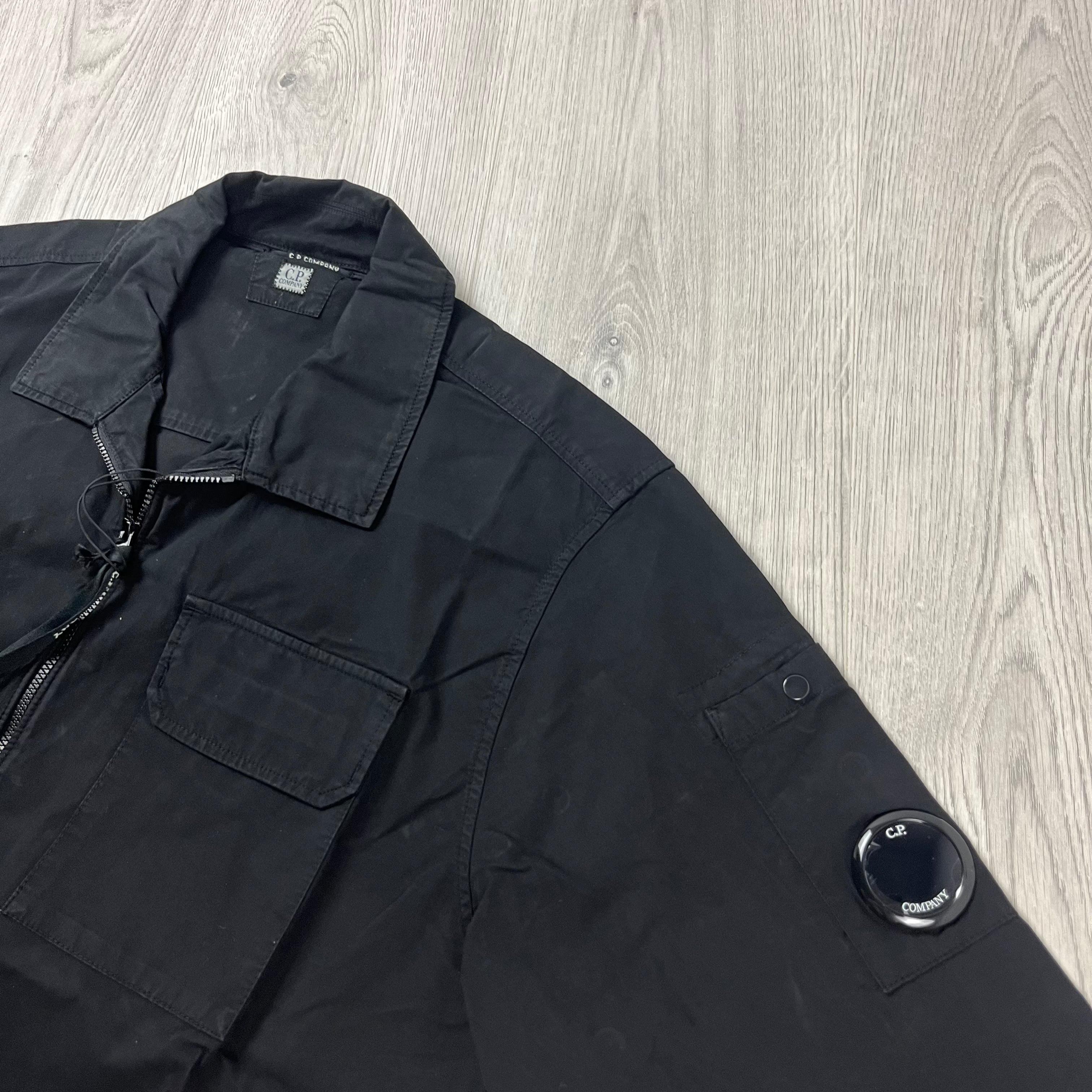 CP Company | Men's Zip Overshirt | Black | Outlet Sale