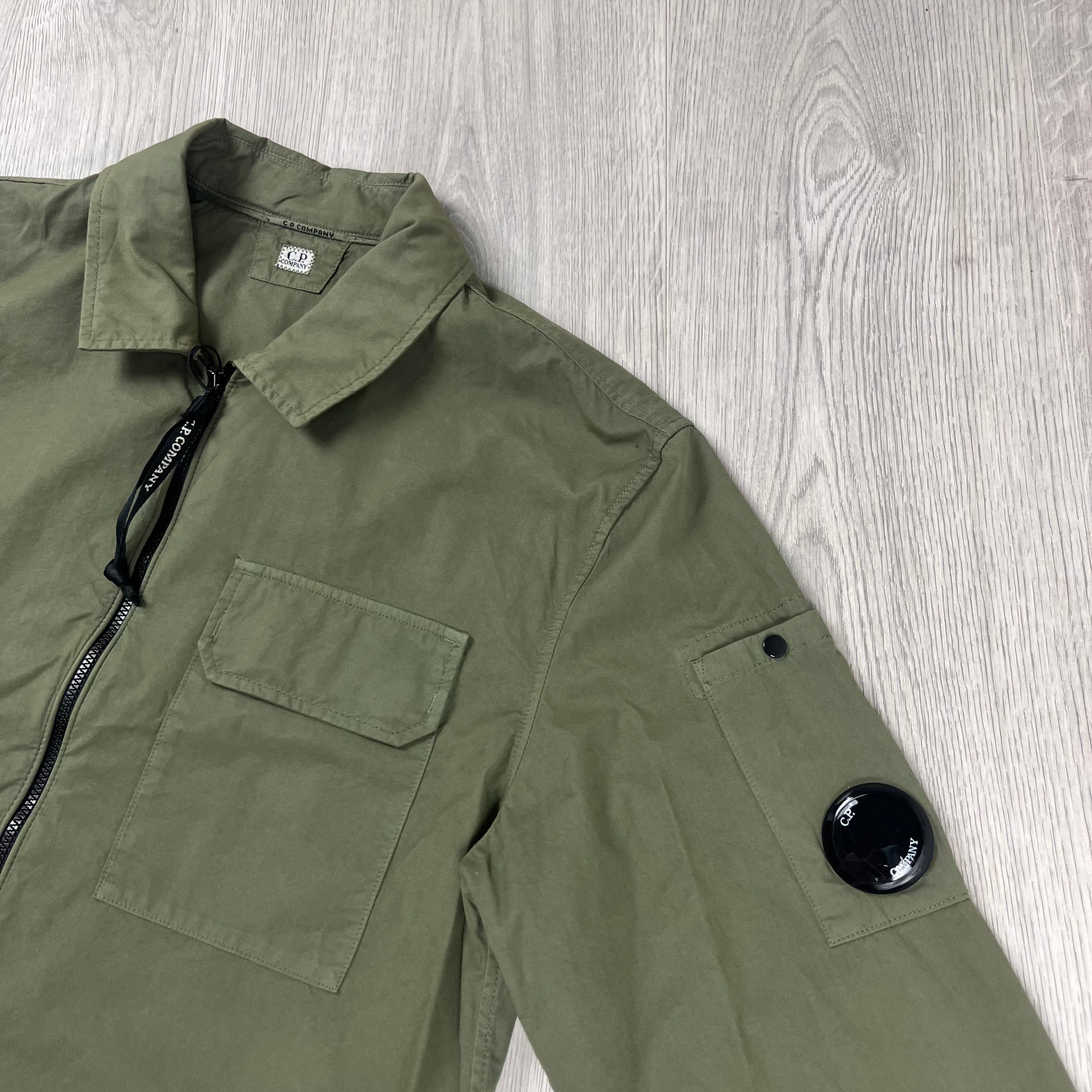 CP Company Zip Overshirt - Bronze Green