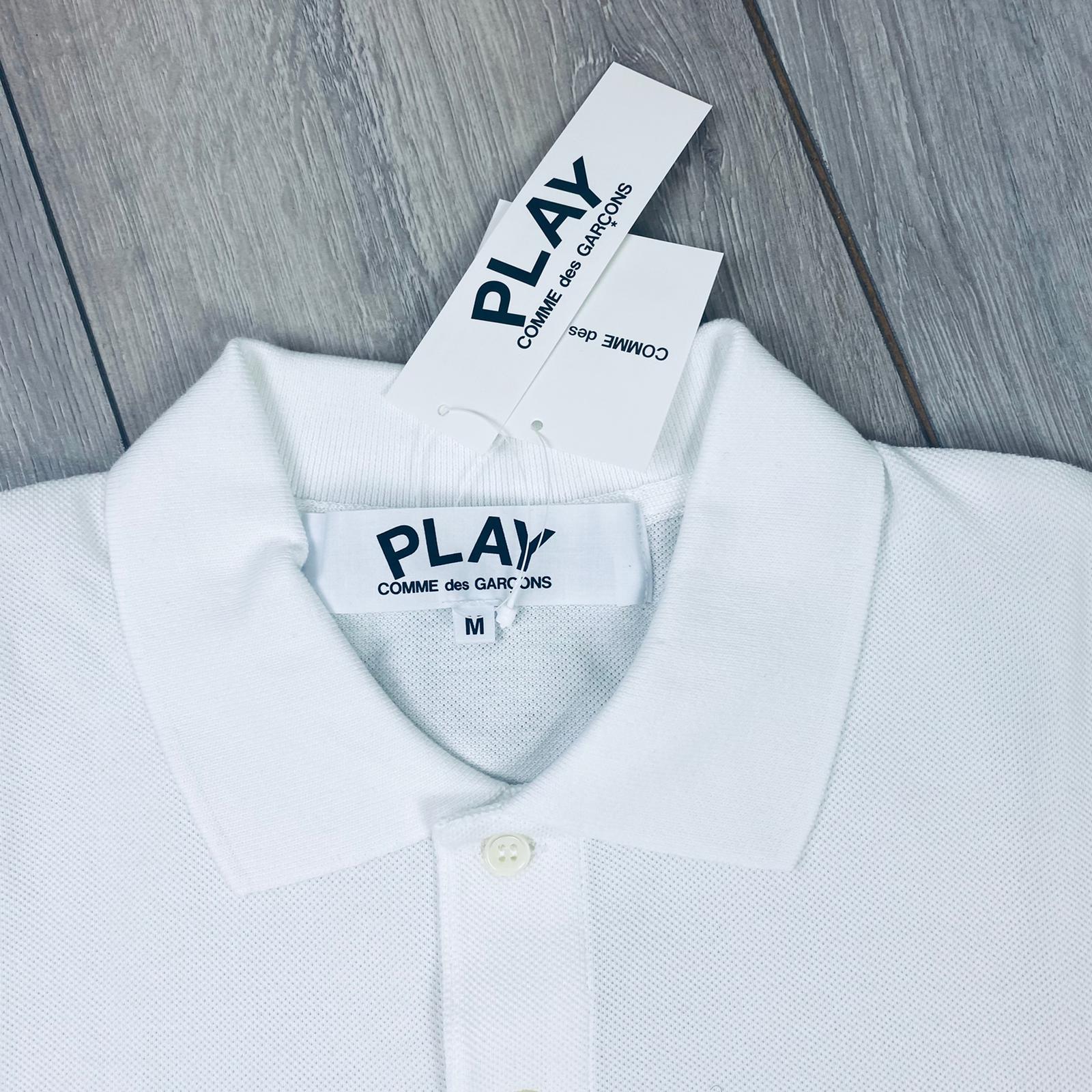 PLAY COMME DES GARÇONS Unisex Polo Comme des Garçons PLAY Polo Shirt - White