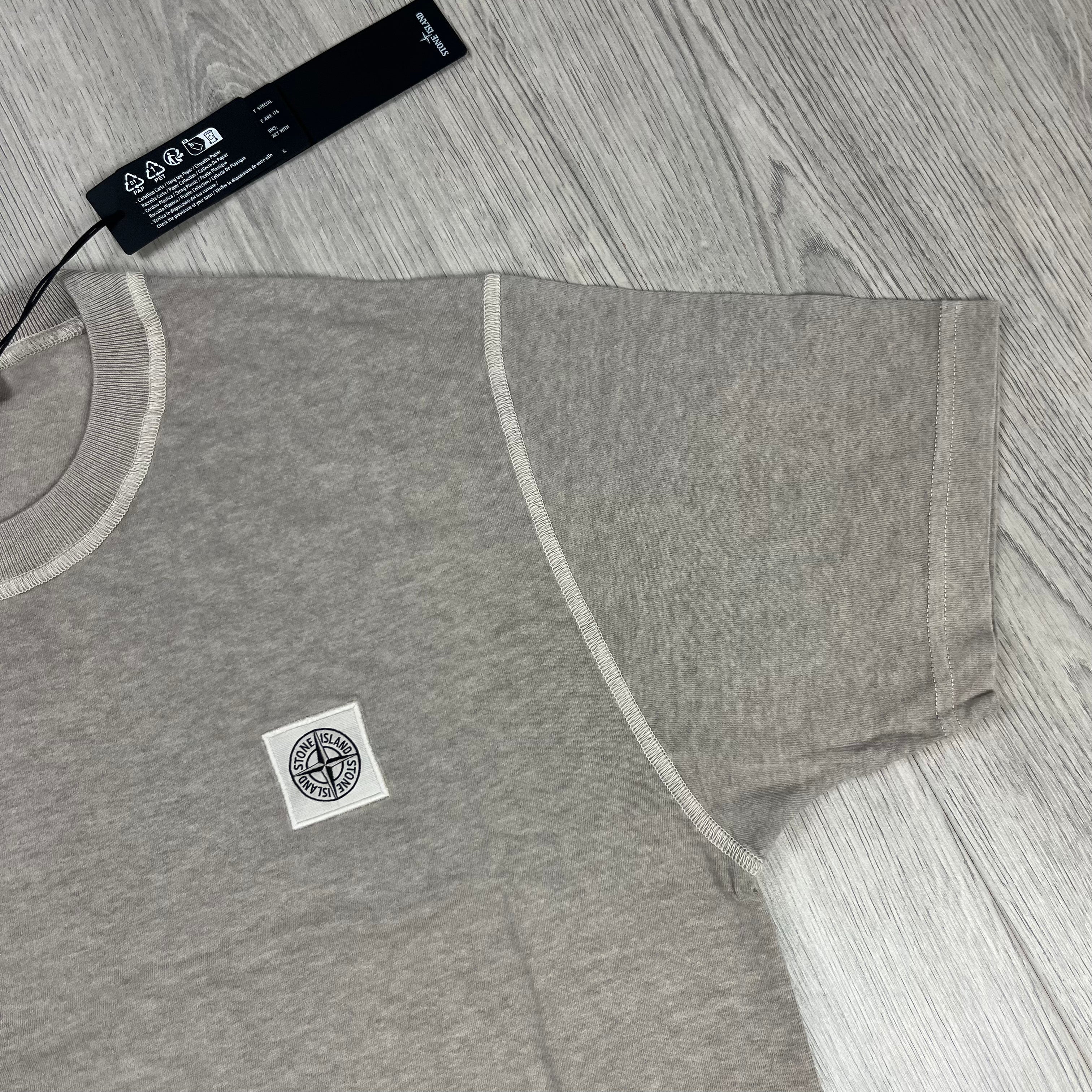 Stone Island Patch T-Shirt - Dove Grey