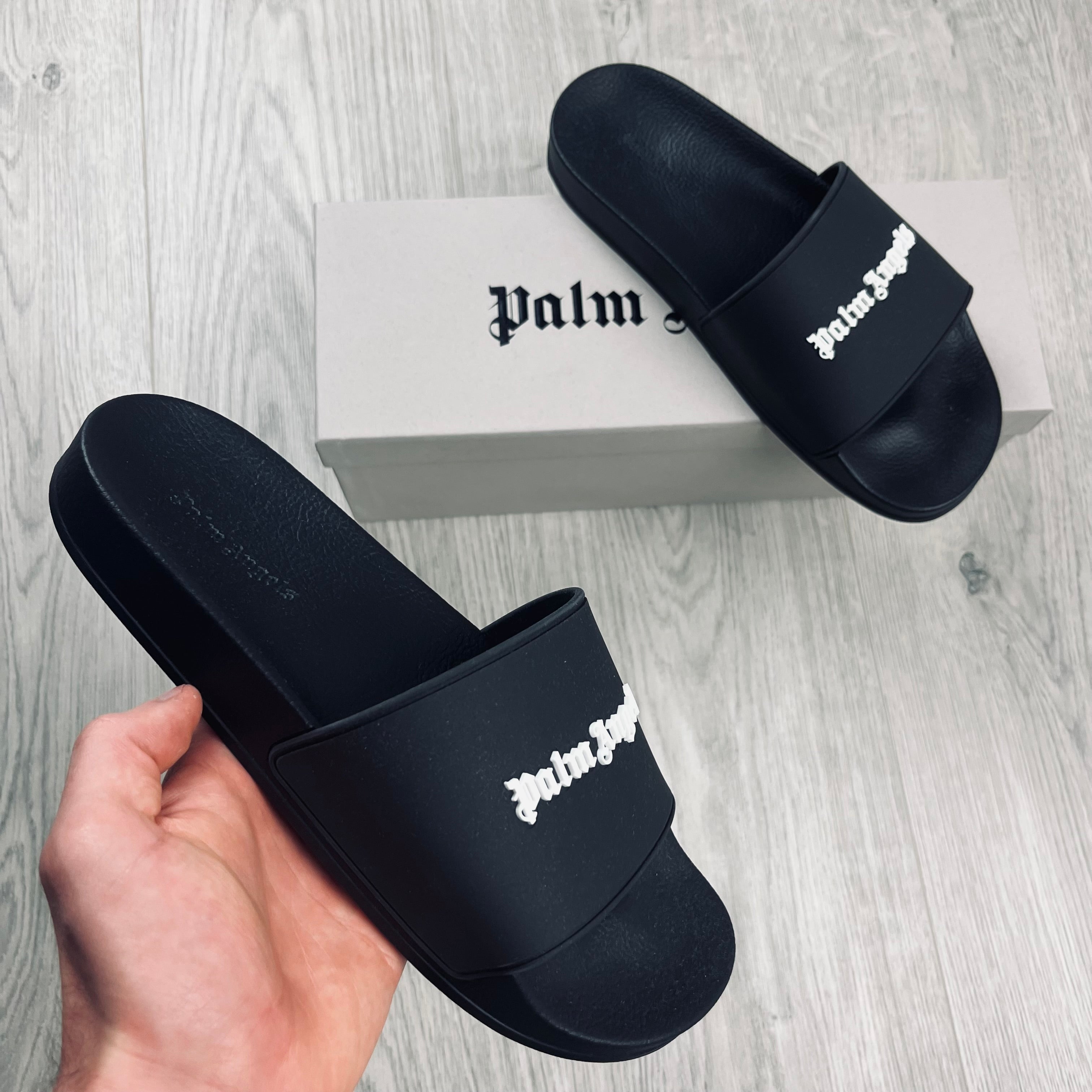 Palm Angels Rubber Slides - Black Palm Angels Rubber Slides - Black
