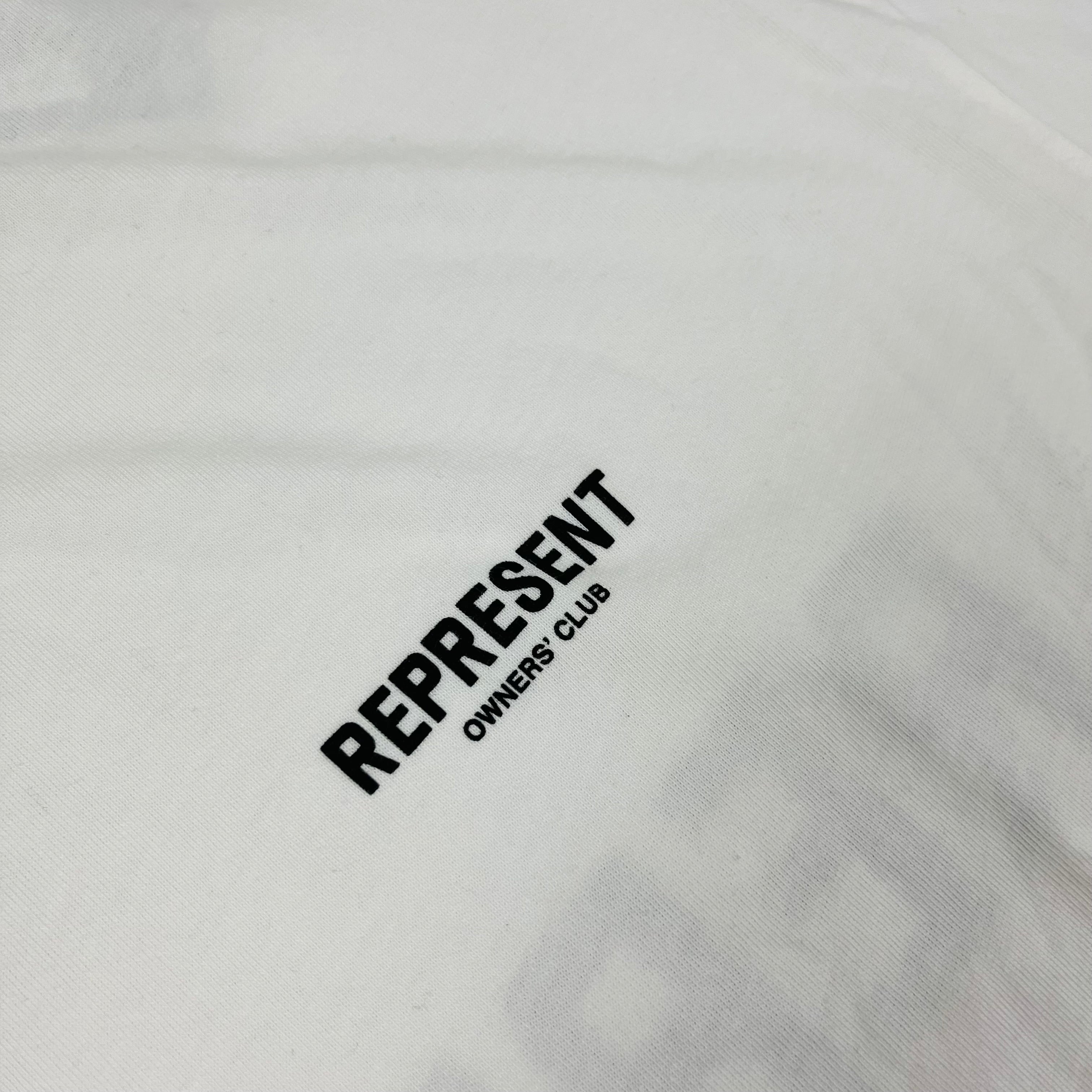 Represent 'Owners Club' T-Shirt in White. On sale at Open Attire.