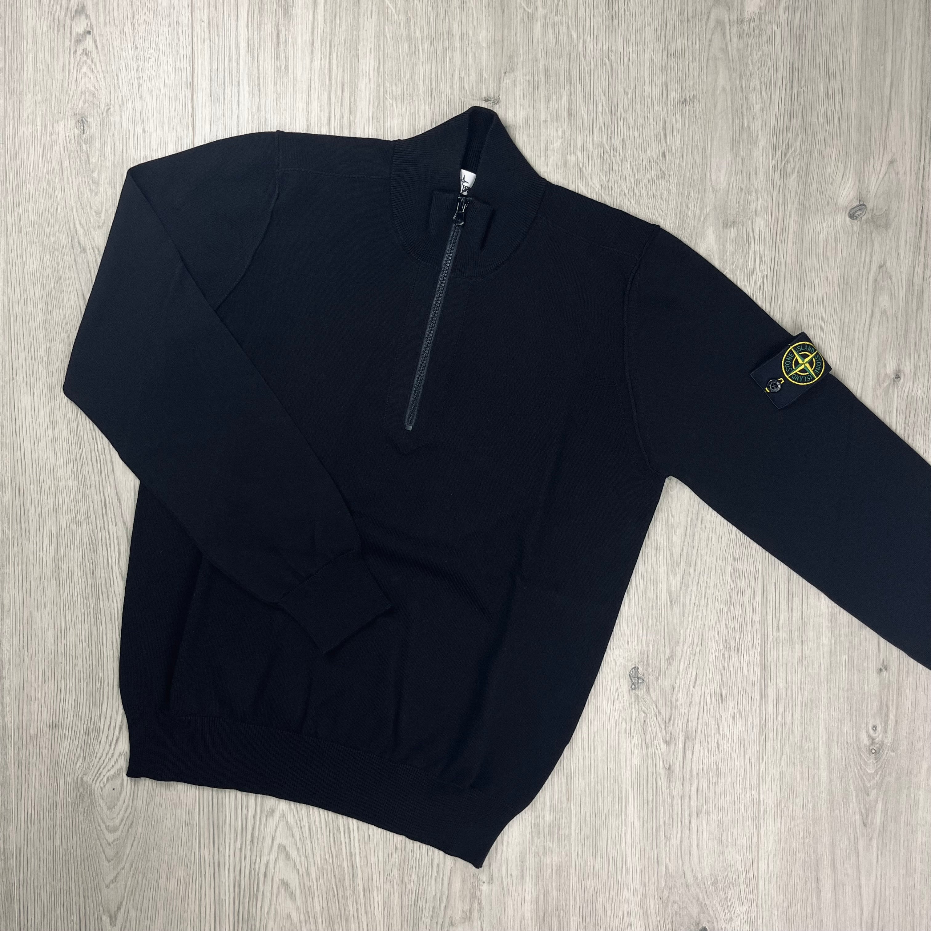 Stone Island Knit Half Zip Fleece - Black