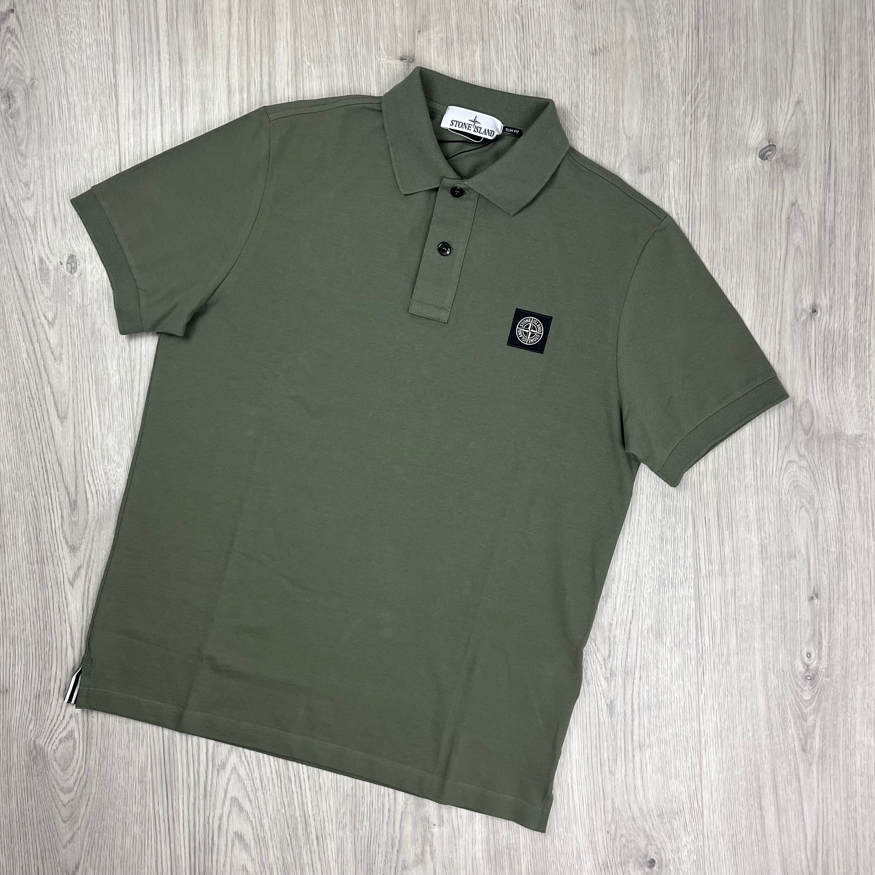 Stone Island Polo Shirt in Musk Green. On sale at Open Attire.