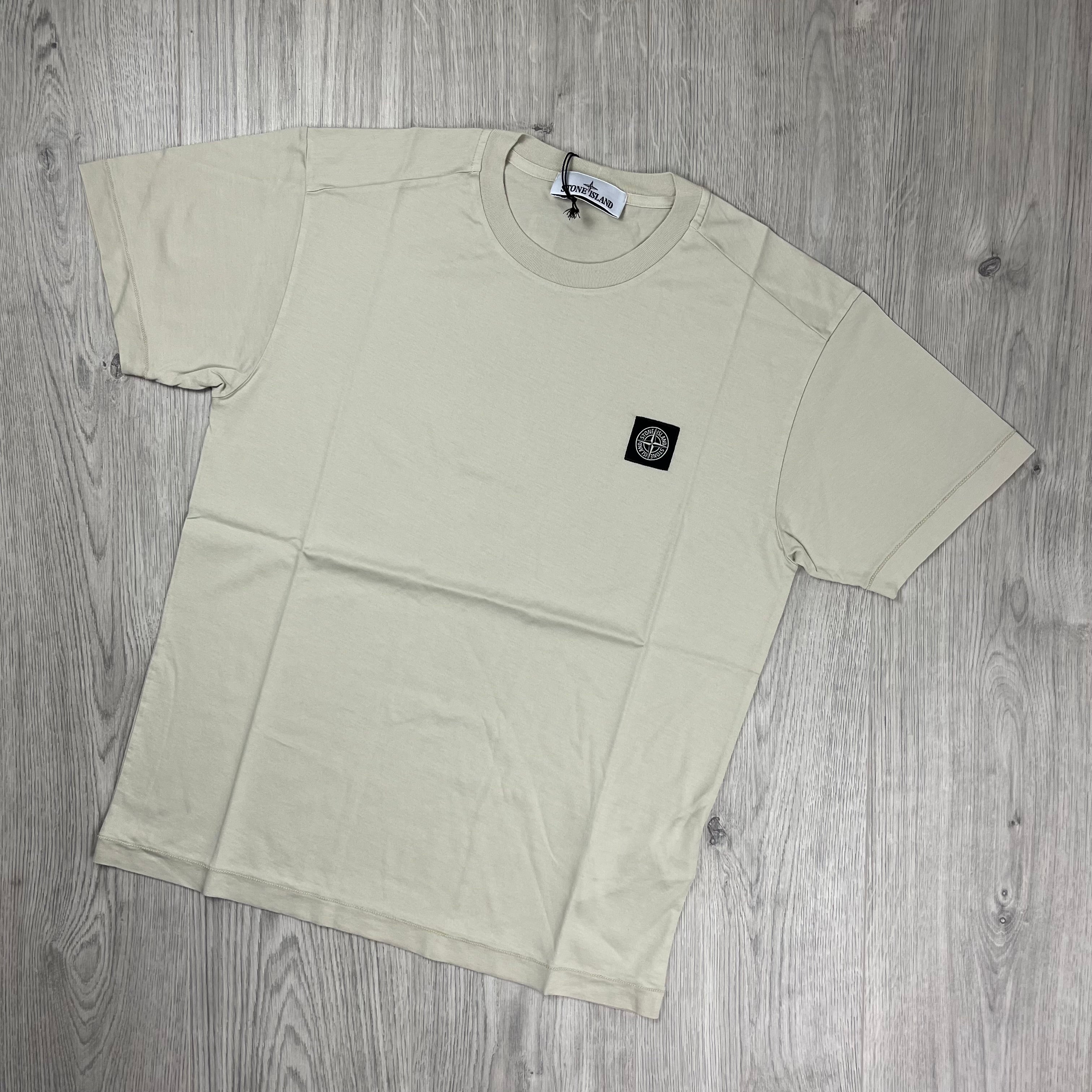 Stone Island 60/2 Patch Logo T-Shirt in Sand. On sale at Open Attire.