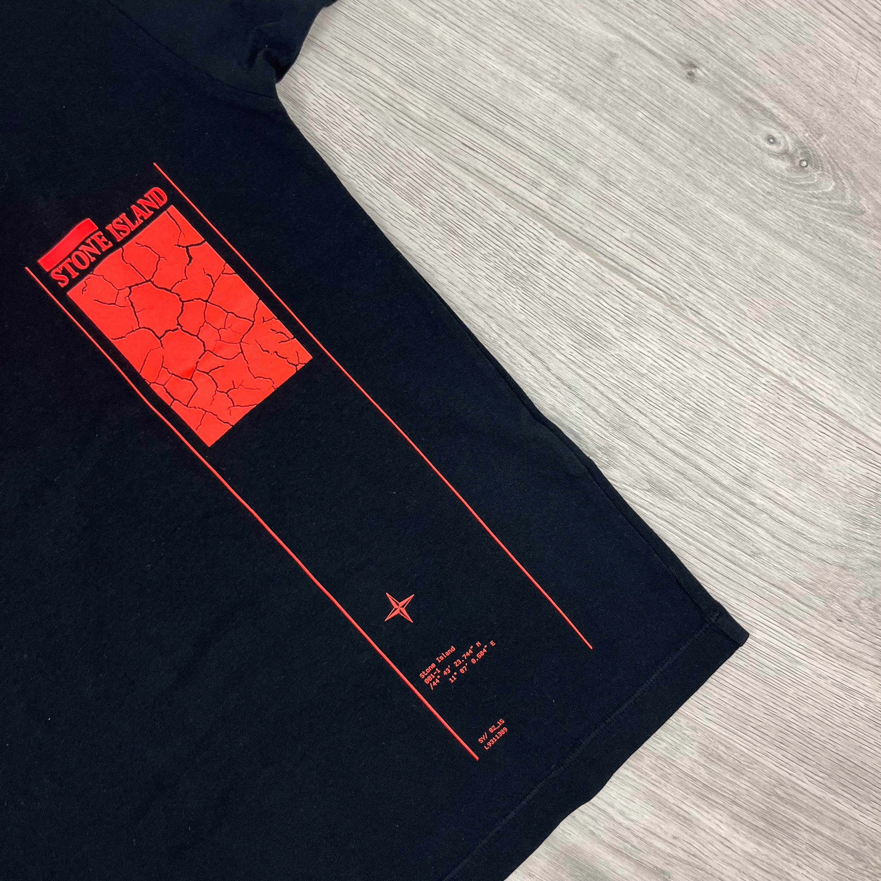Stone Island 'Spine Book' T-Shirt in Black. On sale at Open Attire.