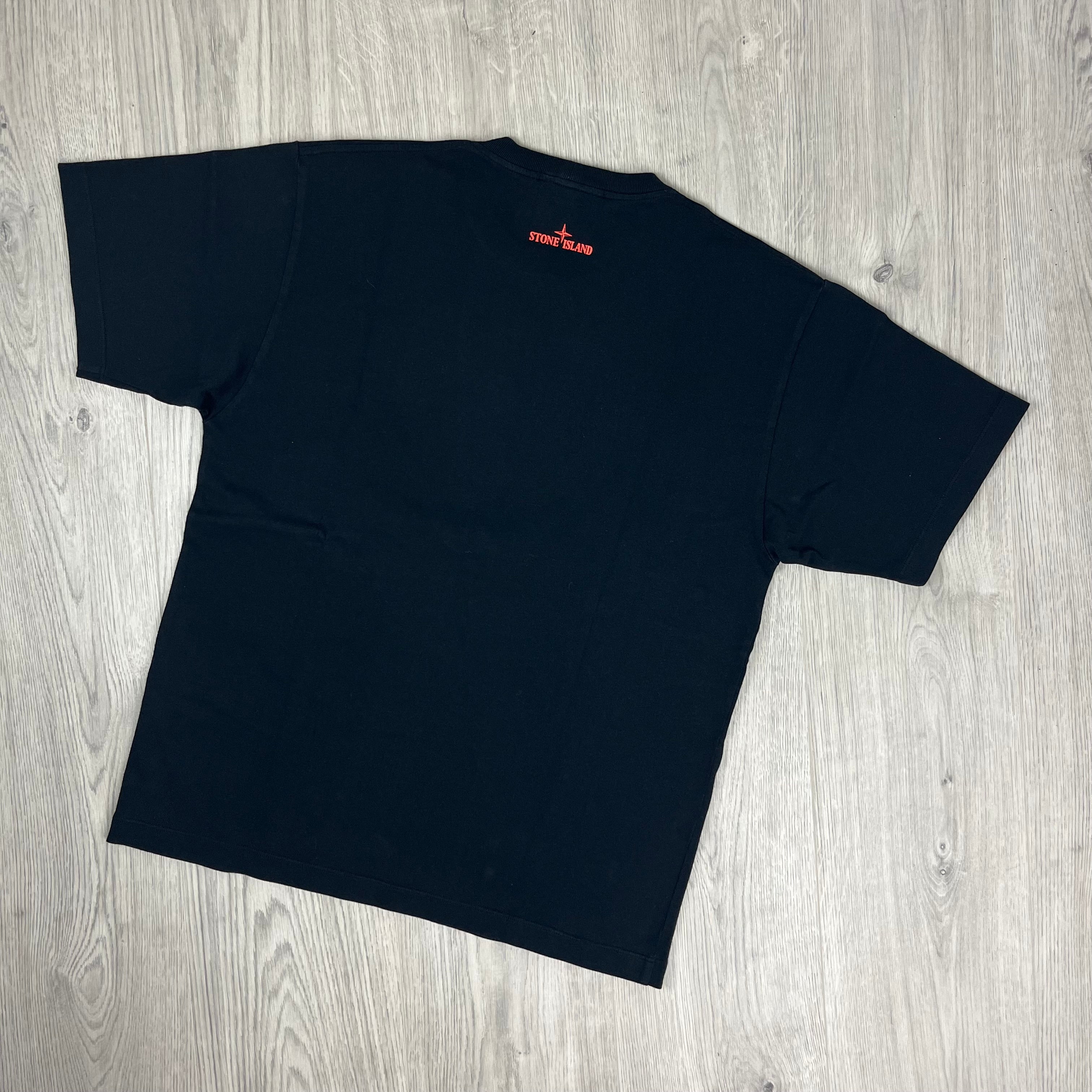 Stone Island 'Spine Book' T-Shirt in Black. On sale at Open Attire.