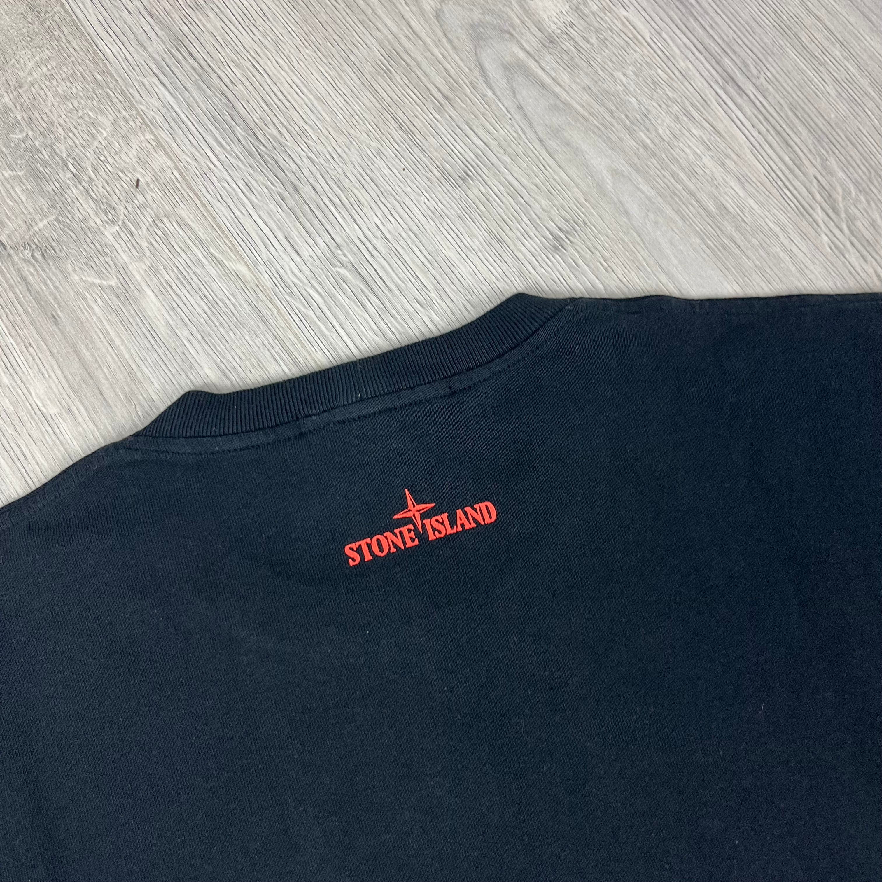 Stone Island 'Spine Book' T-Shirt in Black. On sale at Open Attire.