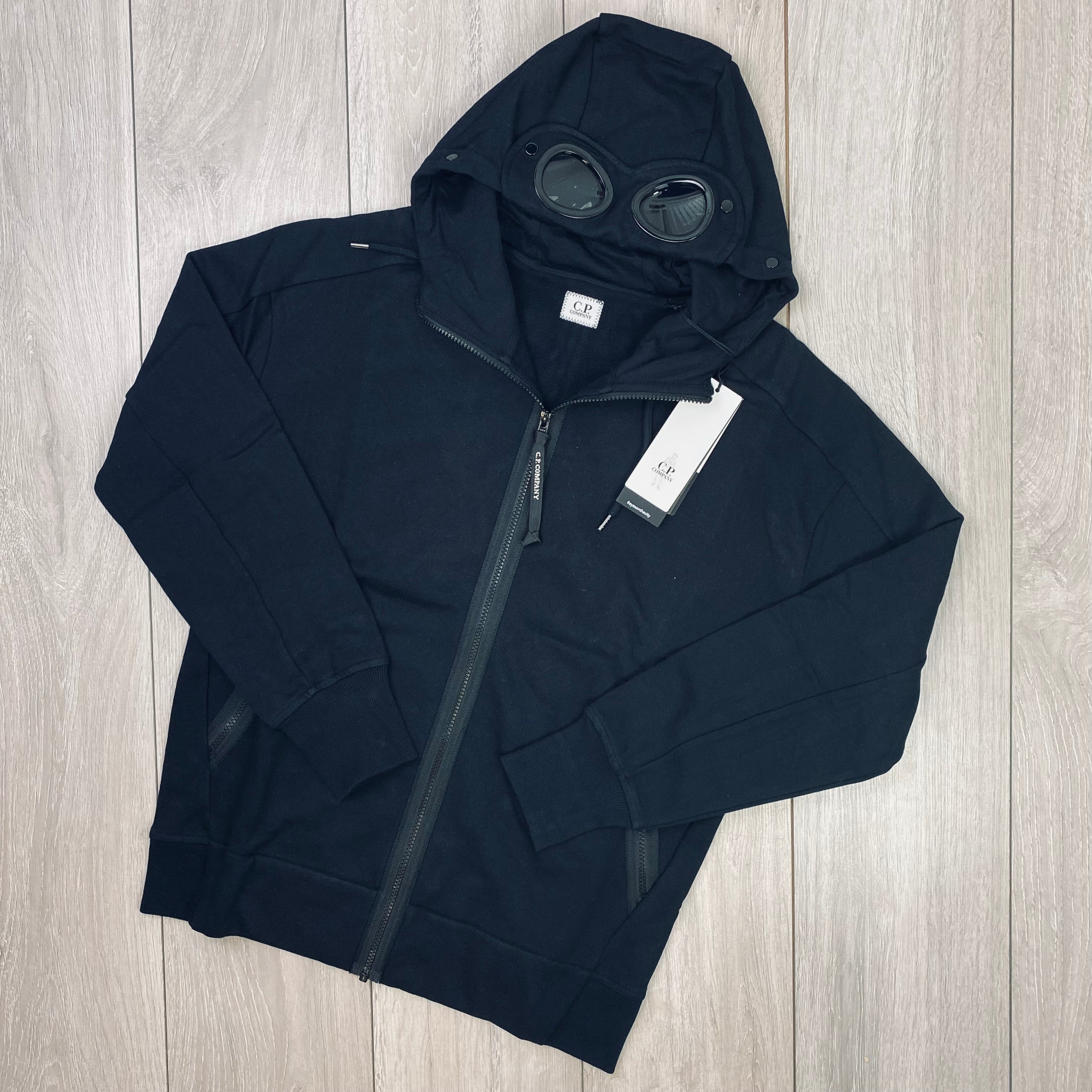 CP Company | Men's Raised Fleece Goggle Hoodie | Black | Outlet Sale