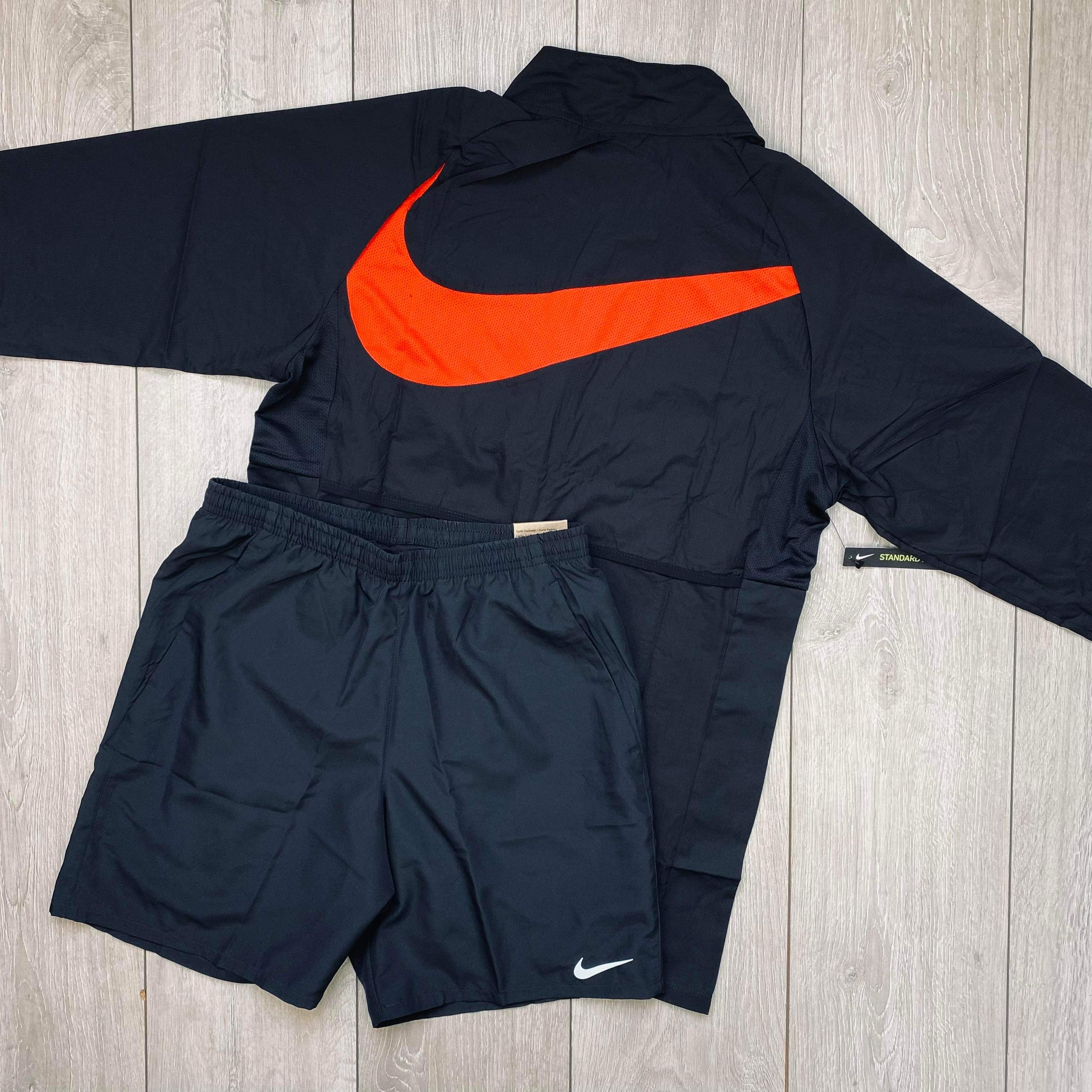 Nike Swoosh Jacket & Shorts Set - Black