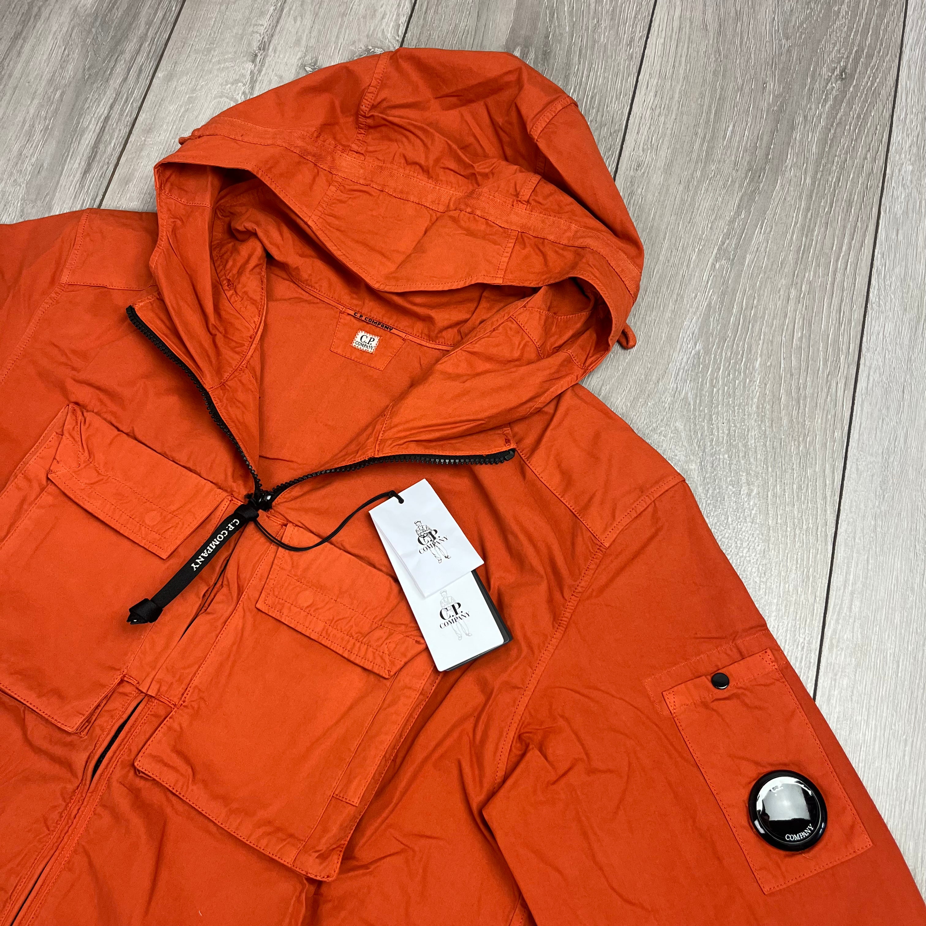 CP Company Hooded Overshirt - Pumpkin