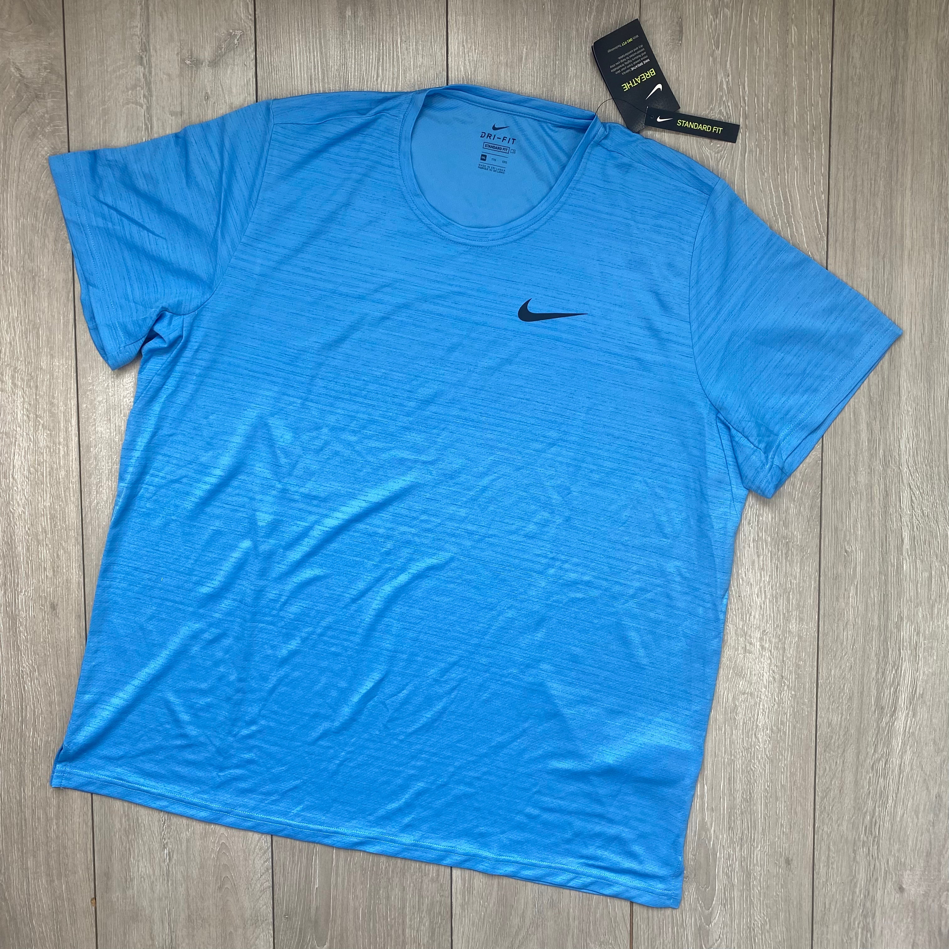Nike Heather Miler T-Shirt - Blue