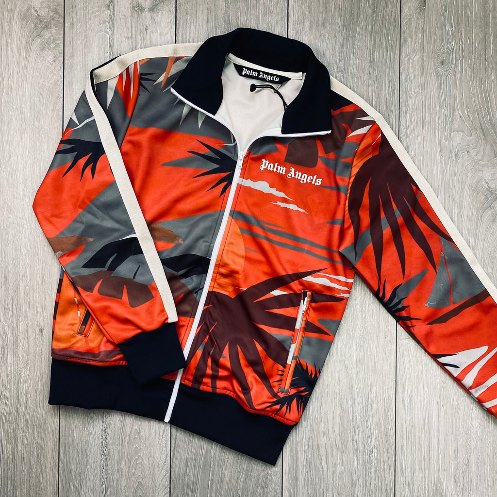 Palm angels black chenille track jacket sale