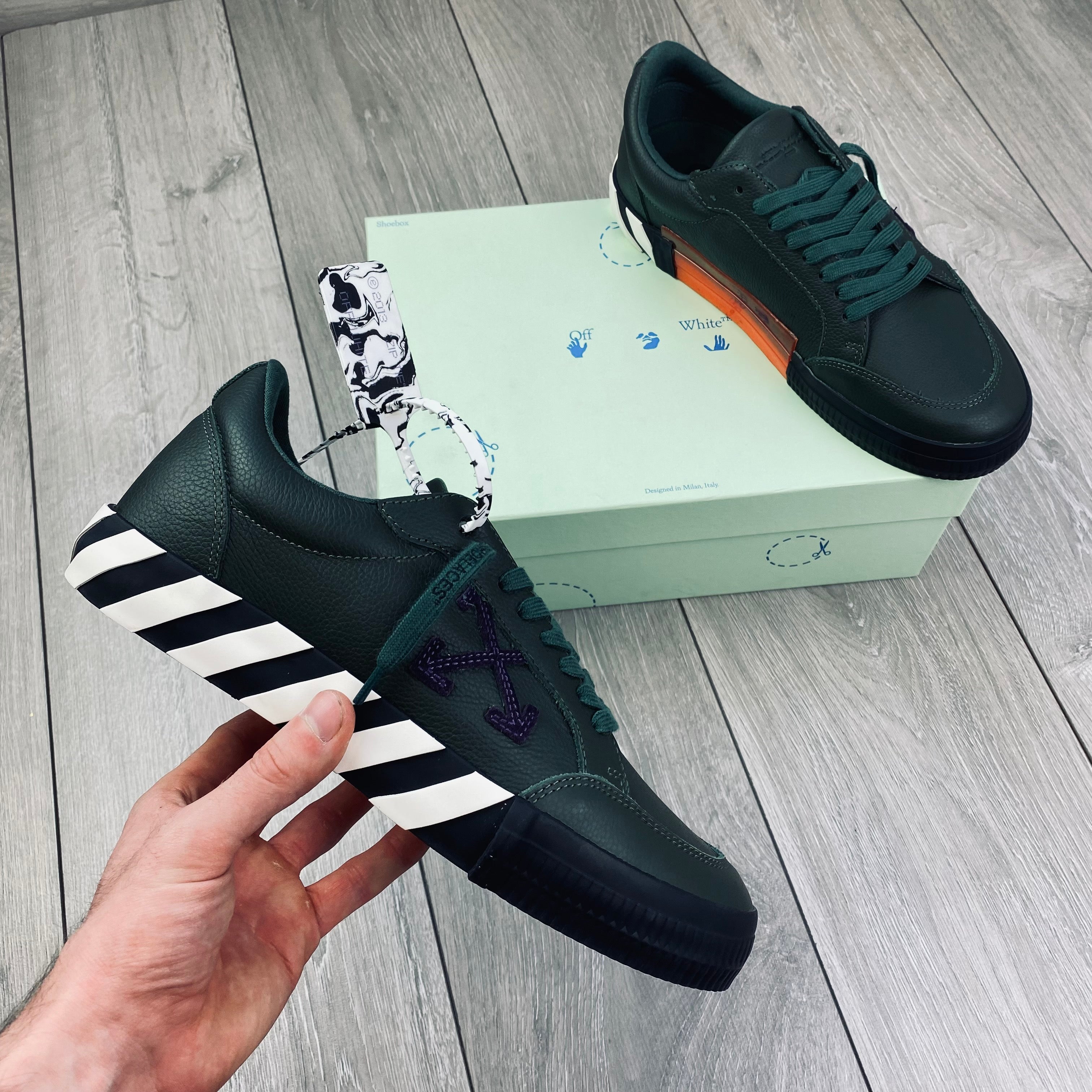 Off-White Leather Sneakers
